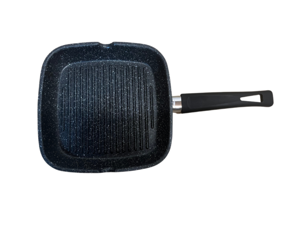 Grilovacia panvica v čiernej farbe z hornej časti