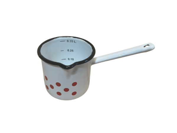 Smaltovaný hrnček s rukoväťou