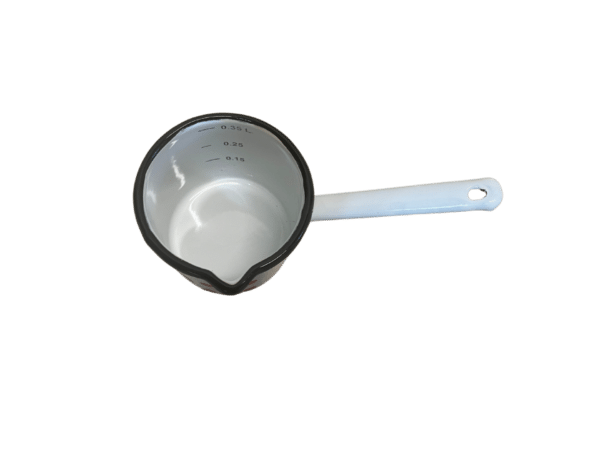 Smaltovaný hrnček s rukoväťou