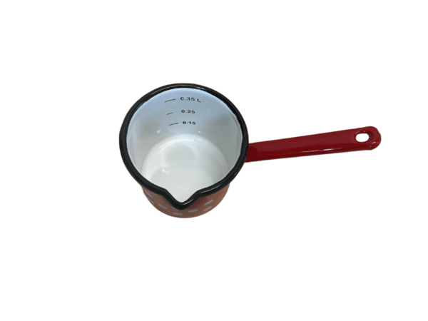 Smaltovaný hrnček s rukoväťou