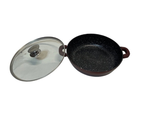 Kameninová rajnica bordová z hornej strany s otvorenou pokrievkou