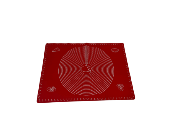 Silikónová podložka na cesto v červenej farbe