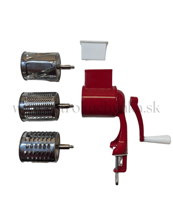 multifunkčný mlynček s 3 nadstavcami červený