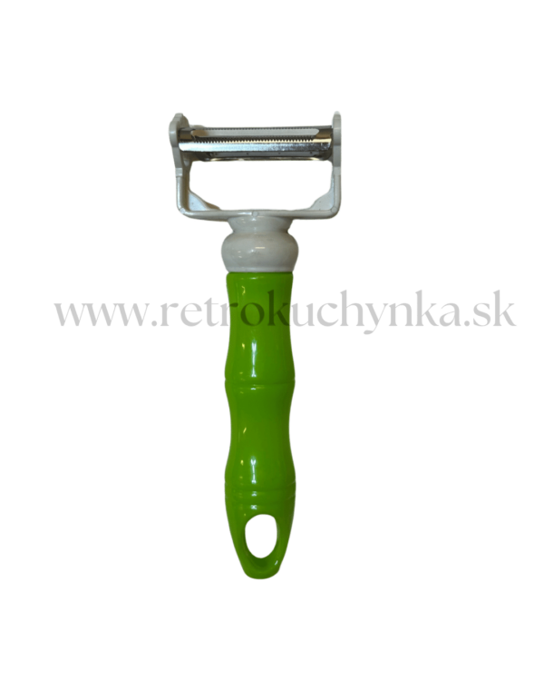 škrabka na zeleninu 2v1 bielo-zelená farba