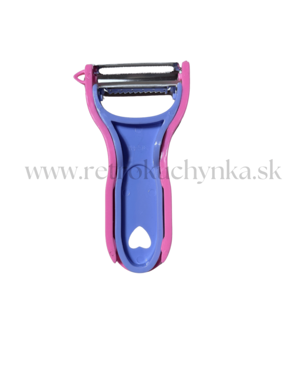 škrabka na zeleninu 2v1 fialovo modrá